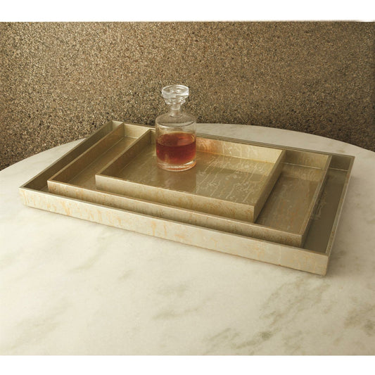 Leaf Rectangle Tray by Global Views. Made from unique in a transitional style.