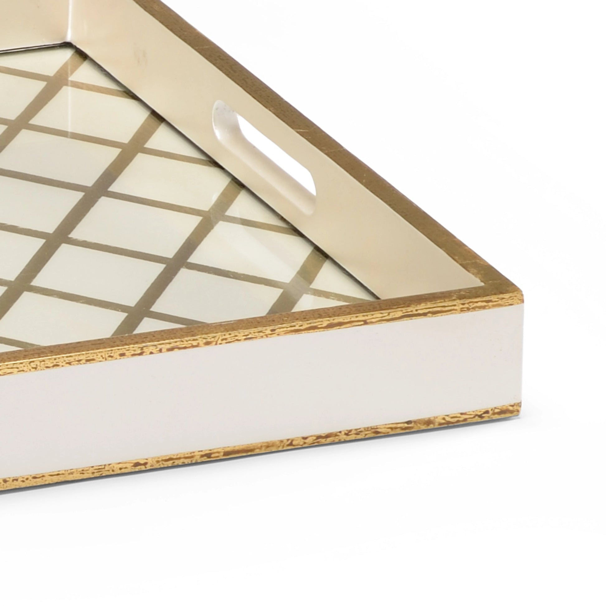 Tray by Chelsea House in hand decorated, gold accents. Made from decorated wood in a transitional style.
