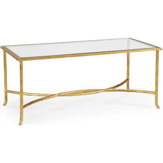 Watson Coffee Table by Chelsea House in gold. Made from hand made, finished gold in a transitional style.