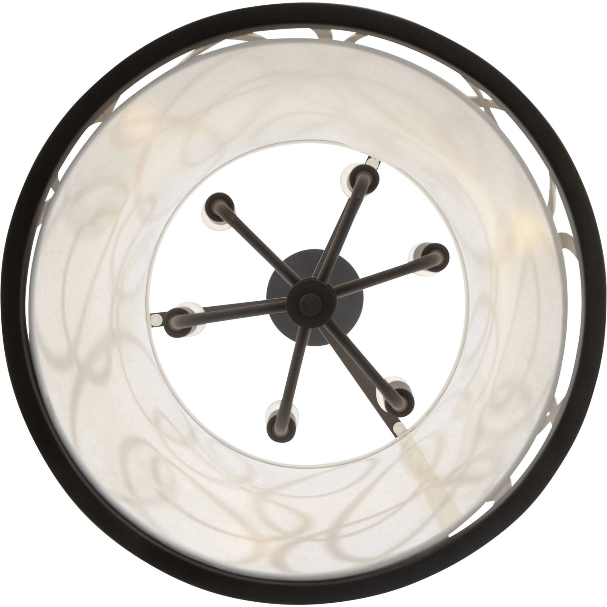 Scribble Foyer Pendant by Varaluz in matte black/artifact. Made from unique in a modern style.