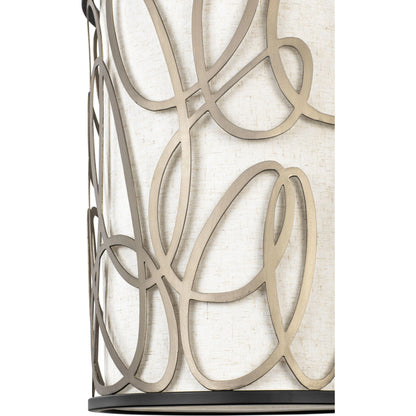 Scribble Foyer Pendant by Varaluz in matte black/artifact. Made from unique in a modern style.