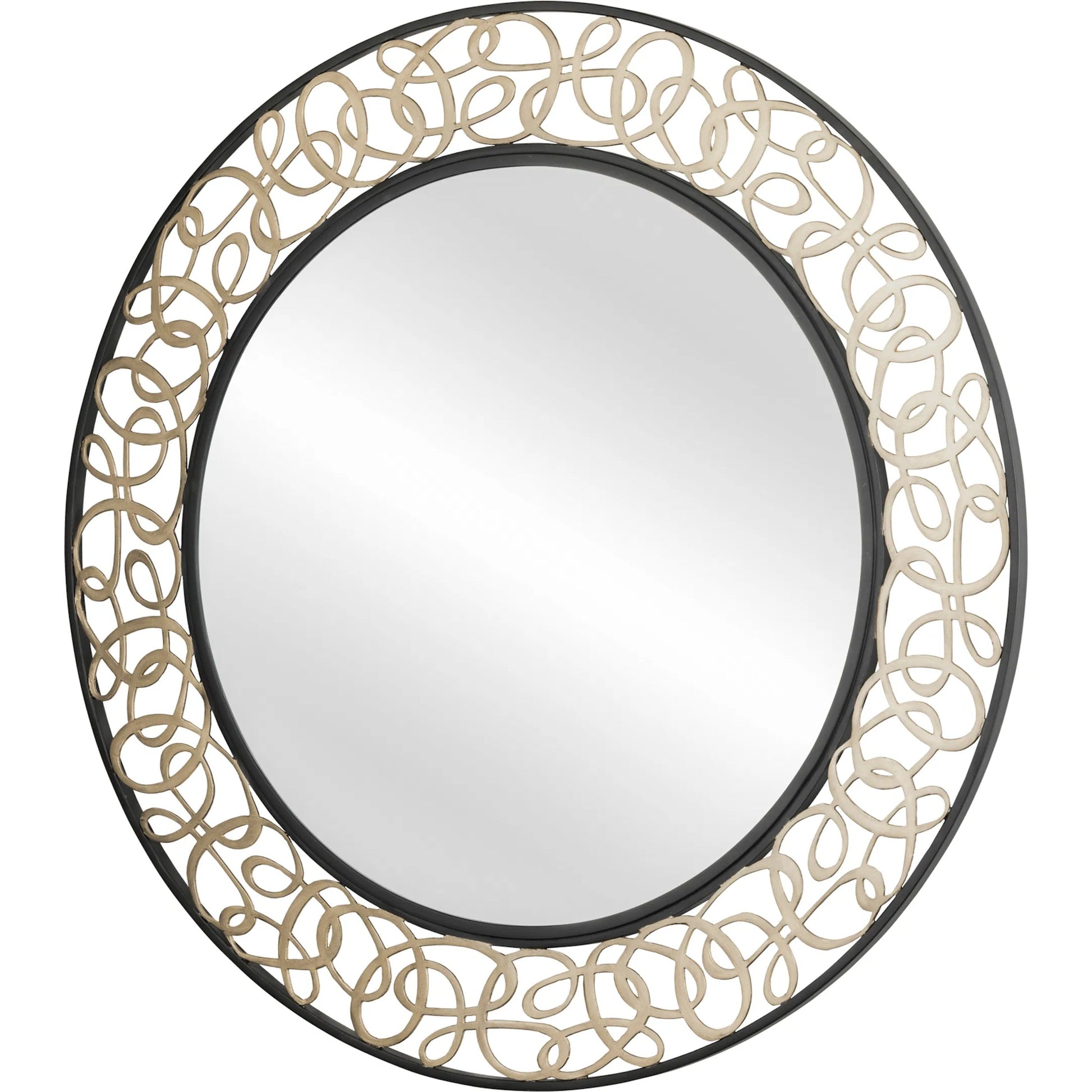 Scribble Wall Mirror by Varaluz in matte black, artifact. Made from unique in a modern style.