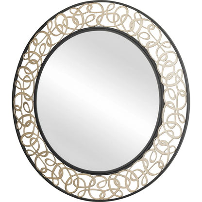 Scribble Wall Mirror by Varaluz in matte black, artifact. Made from unique in a modern style.