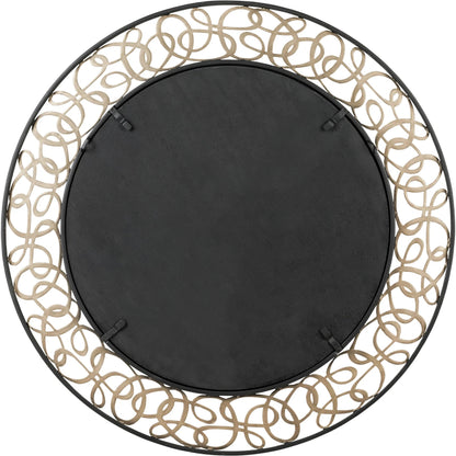 Scribble Wall Mirror by Varaluz in matte black, artifact. Made from unique in a modern style.