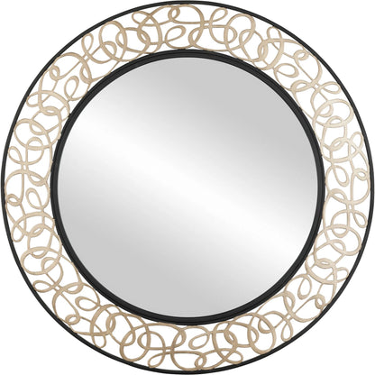 Scribble Wall Mirror by Varaluz in matte black, artifact. Made from unique in a modern style.