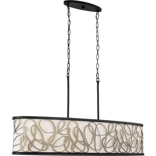 Scribble Linear Pendant by Varaluz in matte black/artifact. Made from unique in a modern style.