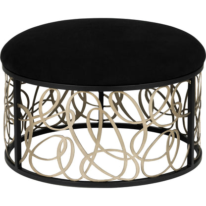 Scribble Nesting Table and Ottoman by Varaluz in matte black, artifact. Made from unique in a modern style.