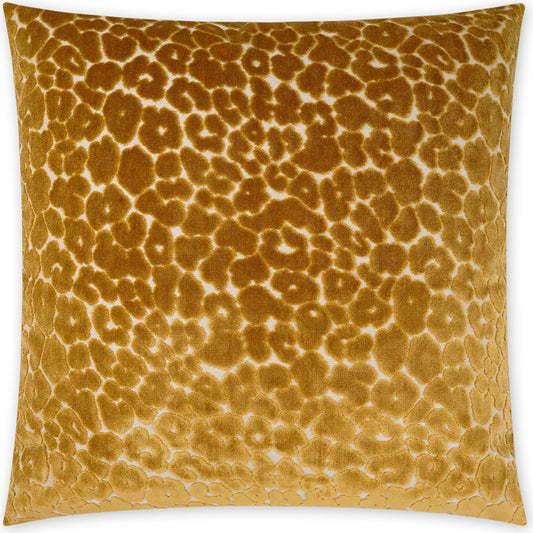 Dagne Pillow by DV Kap Home in gold. Made from 60% rayon, 40% polyester in a modern style.