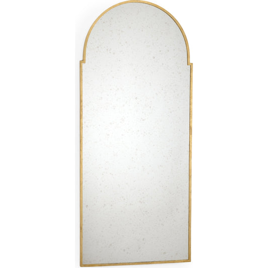 Baker Street Mirror by Chelsea House in gold. Made from wrought iron in a traditional style.