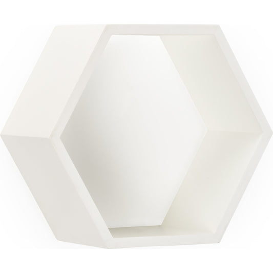 Honeycomb Wall Box by Chelsea House in white. Made from white paint in a modern style.