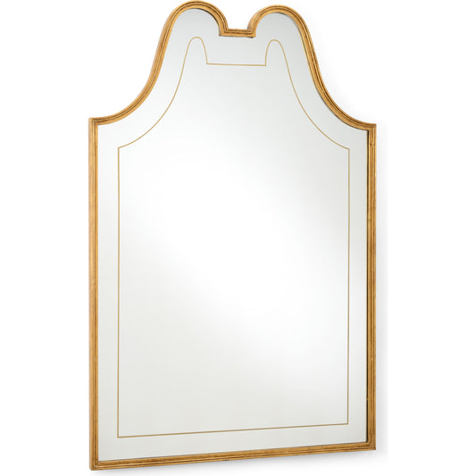 Victoria Hall Mirror by Chelsea House in gold. Made from metal frame in a transitional style.