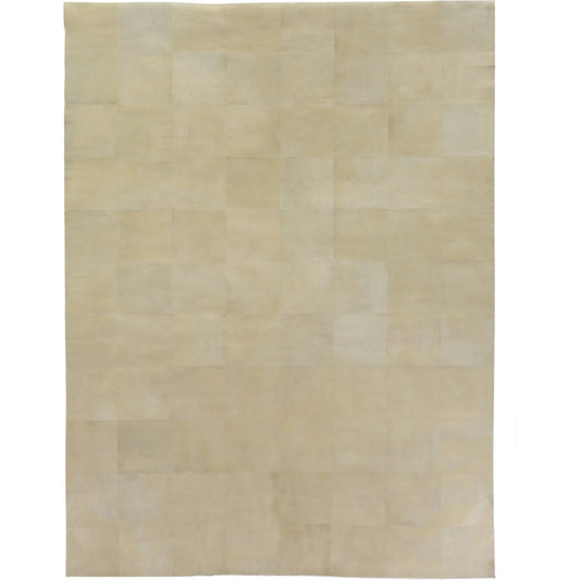 Distressed Suede 3823 Rug by Exquisite Rugs in soft gold. Made from leather suede in a unique style.