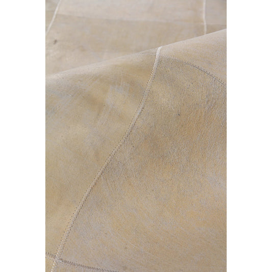 Distressed Suede 3823 Rug by Exquisite Rugs in soft gold. Made from leather suede in a unique style.
