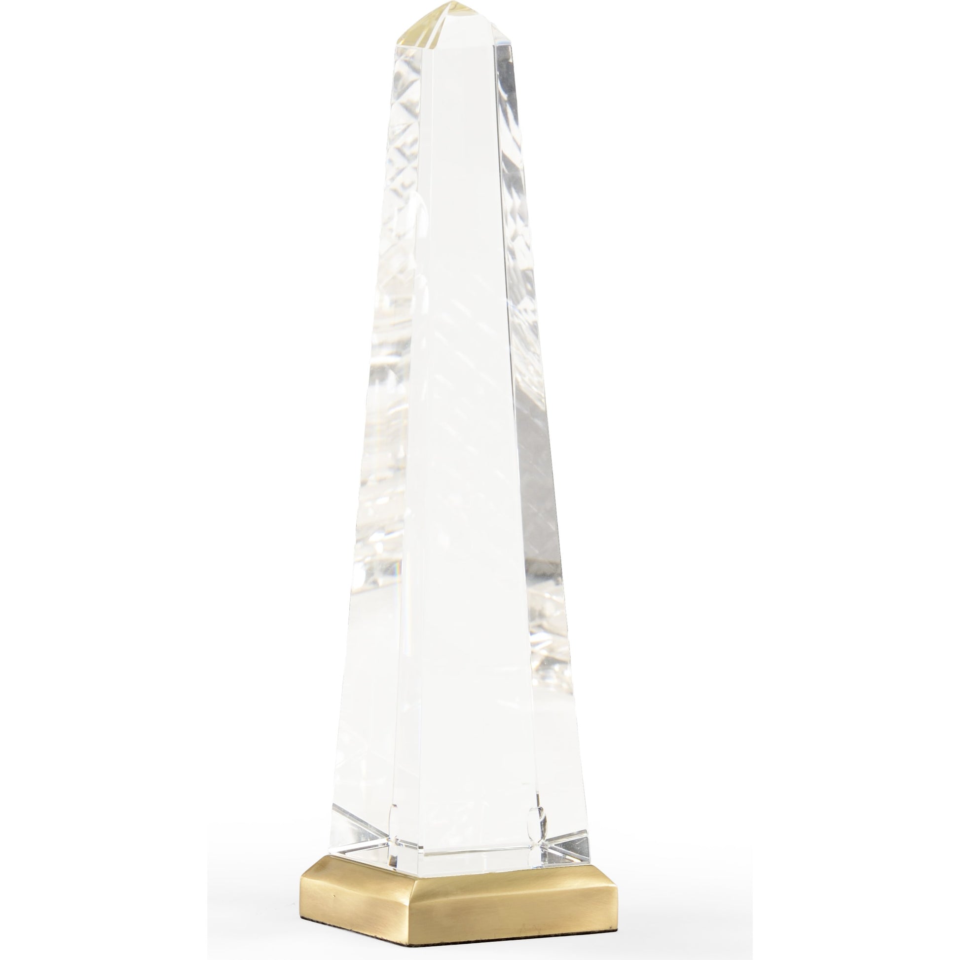 Glass Obelisk by Chelsea House in clear, antique. Made from solid crystal in a eclectic & global style.