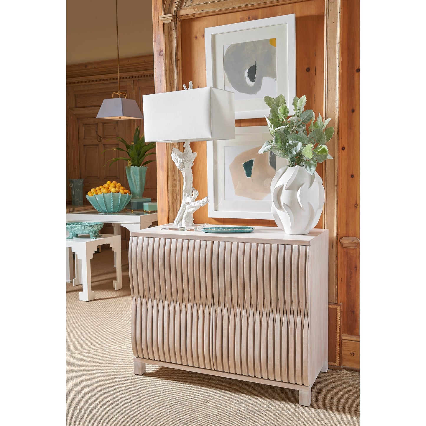 002 SR-382447 | Lifestyle | Cut Corner Table by Chelsea House in white. Made from white finish in a eclectic & global style.