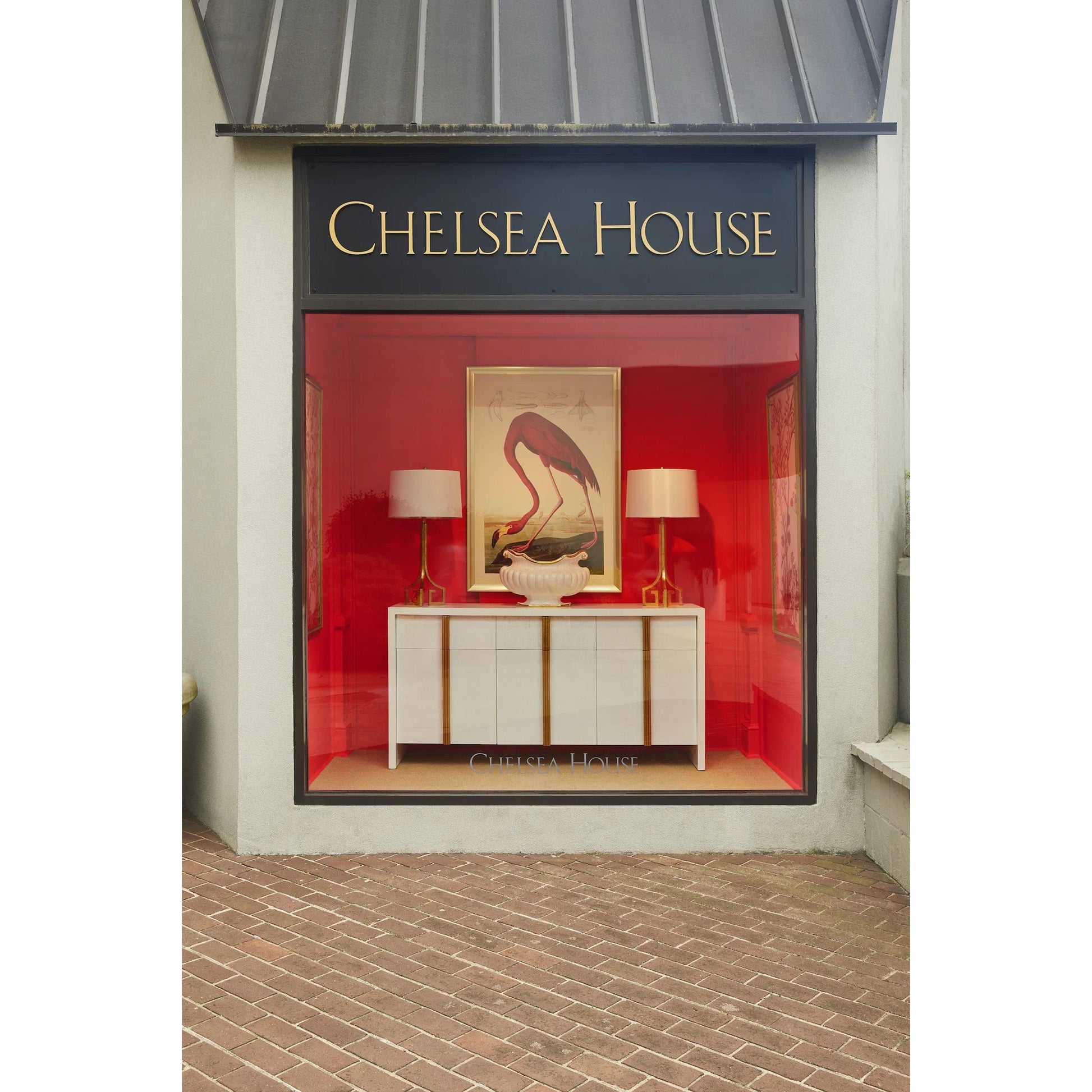 Oval Pot by Chelsea House in white glaze, metallic gold trim. Made from white glaze with gold trim in a traditional style.