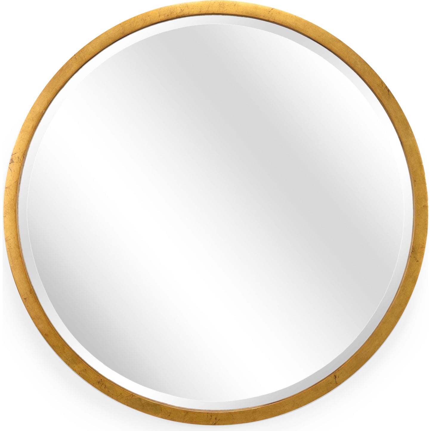 000 SR-383796 | Primary Silo | Round Mirror by Chelsea House in antique gold leaf, beveled. Made from unique in a transitional style.