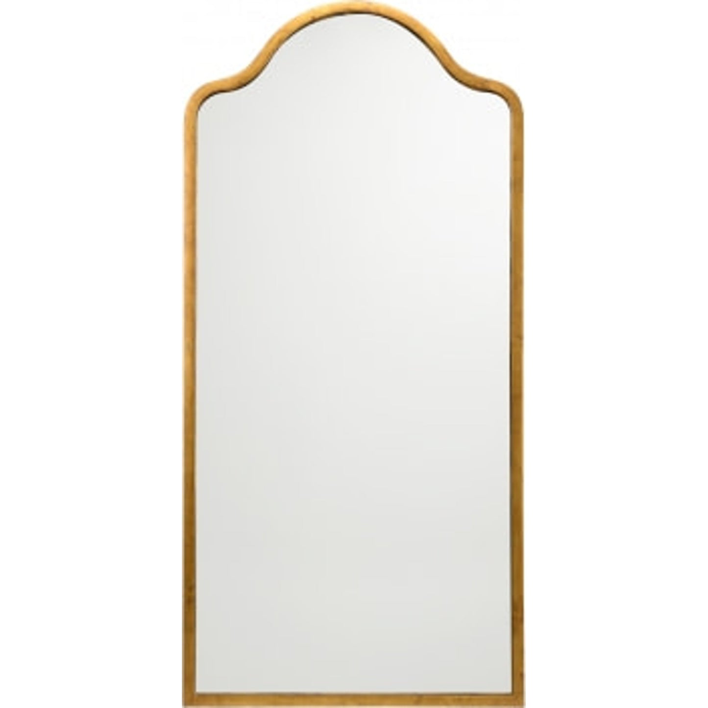 001 SR-383839 | Primary Silo | Scalloped Top Mirror by Chelsea House in antique gold leaf, plain. Made from gold leaf finish in a transitional style.