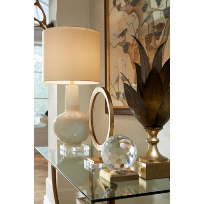 Circle Accent by Chelsea House in antique gold leaf, clear. Made from antique gold leaf in a transitional style.