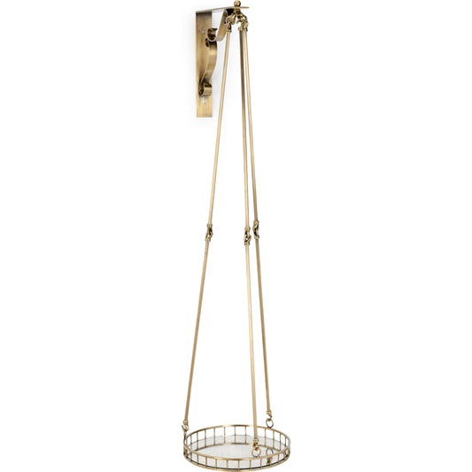 Walker Hanging Shelf by Chelsea House in gold. Made from antique brass finish in a transitional style.