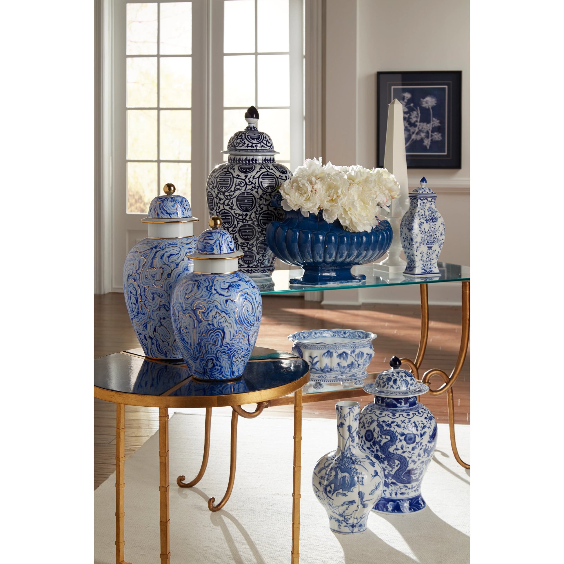 Marbelized Covered Urn by Chelsea House. Made from unique in a eclectic & global style.