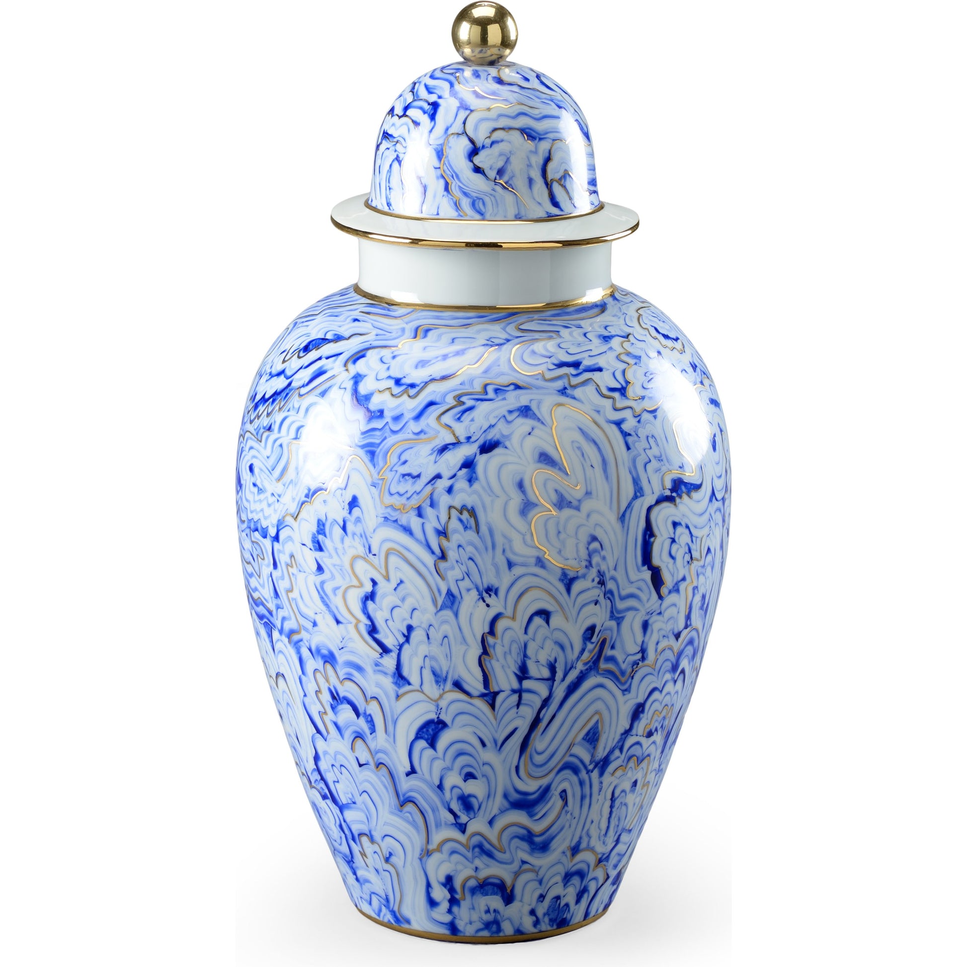 Marbelized Covered Urn by Chelsea House. Made from unique in a eclectic & global style.