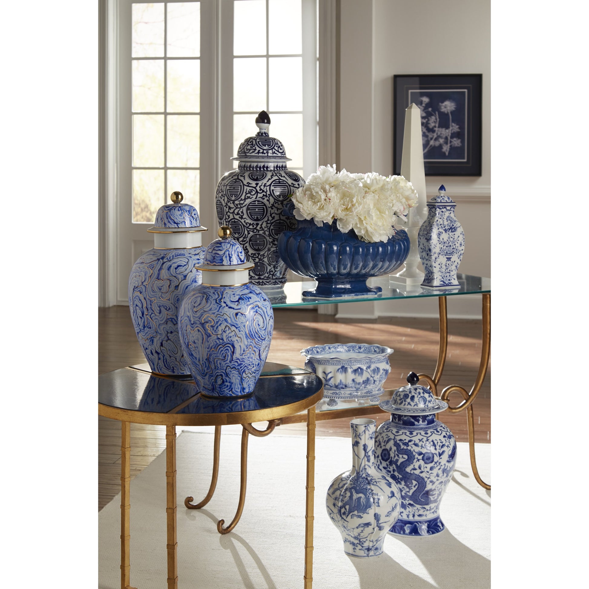 Marbelized Covered Urn by Chelsea House. Made from unique in a eclectic & global style.