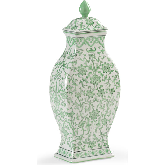 Covered Urn by Chelsea House in white, green. Made from unique in a eclectic & global style.