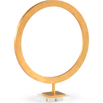 Circle Accent by Chelsea House in antique gold leaf, clear. Made from antique gold leaf in a transitional style.