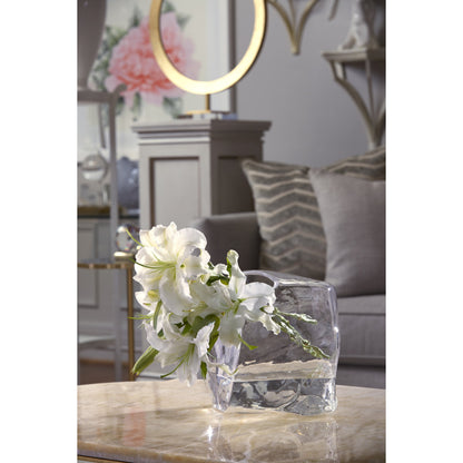 Ashley Glass Accent by Chelsea House in clear. Made from free form vase in a modern style.