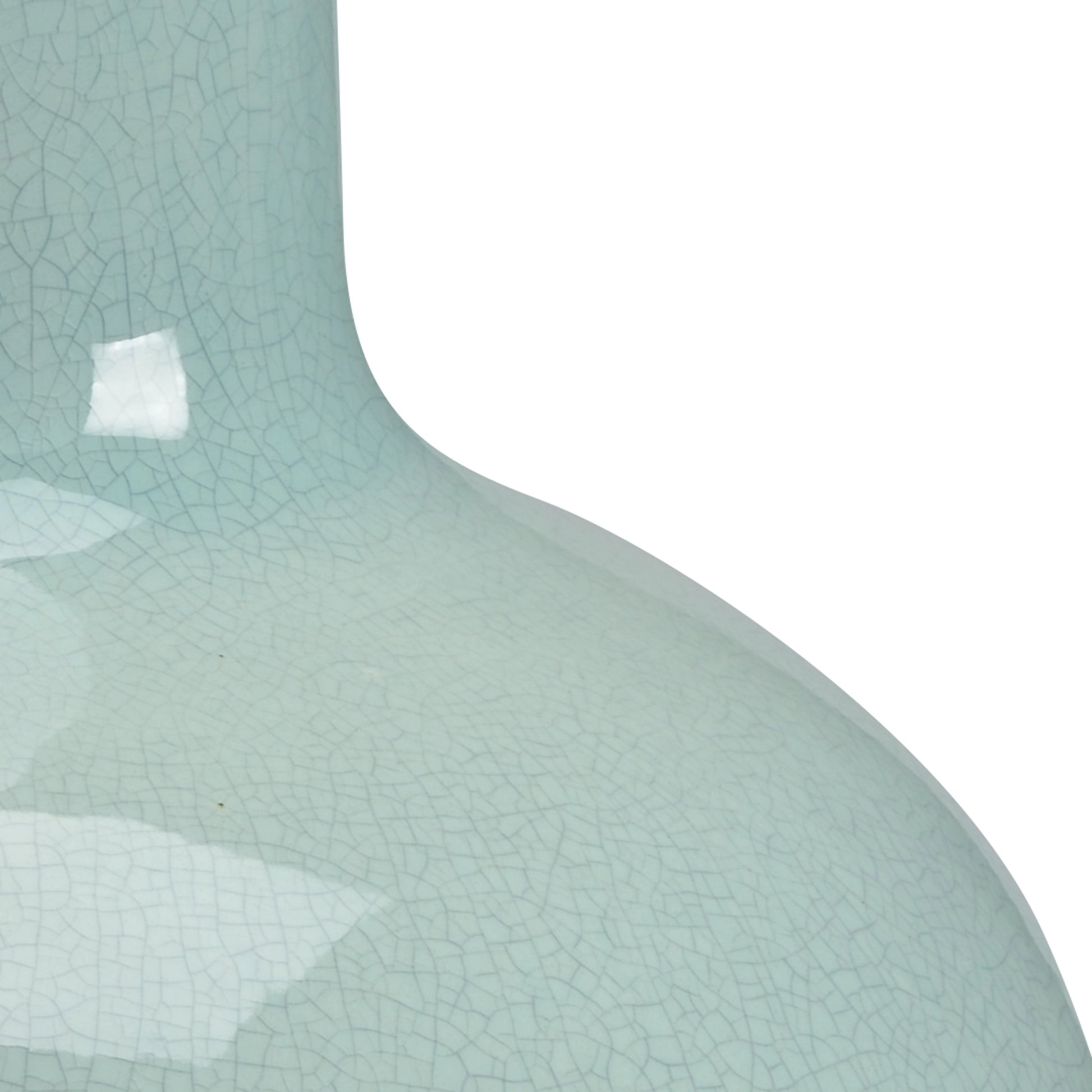 Wicker Vase by Chelsea House in porcelain. Made from celadon glaze in a modern style.