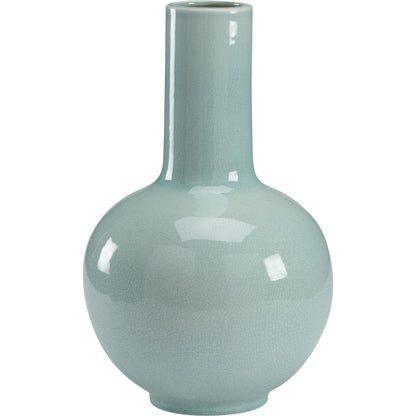 Wicker Vase by Chelsea House in porcelain. Made from celadon glaze in a modern style.