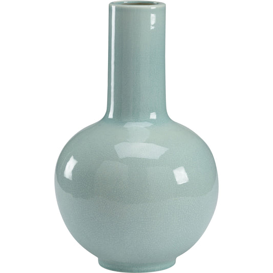 Wicker Vase by Chelsea House in porcelain. Made from celadon glaze in a modern style.