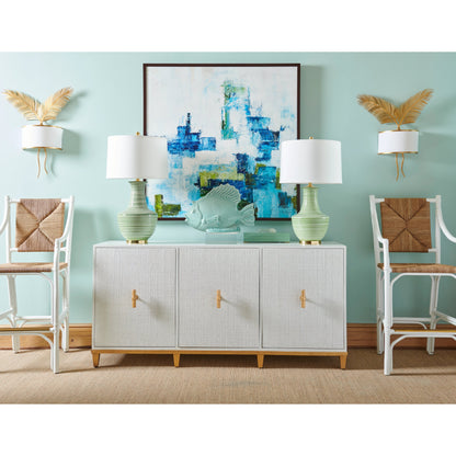 Celadon Fish by Chelsea House in crackle celedon glaze. Made from crackle celadon glaze in a coastal style.