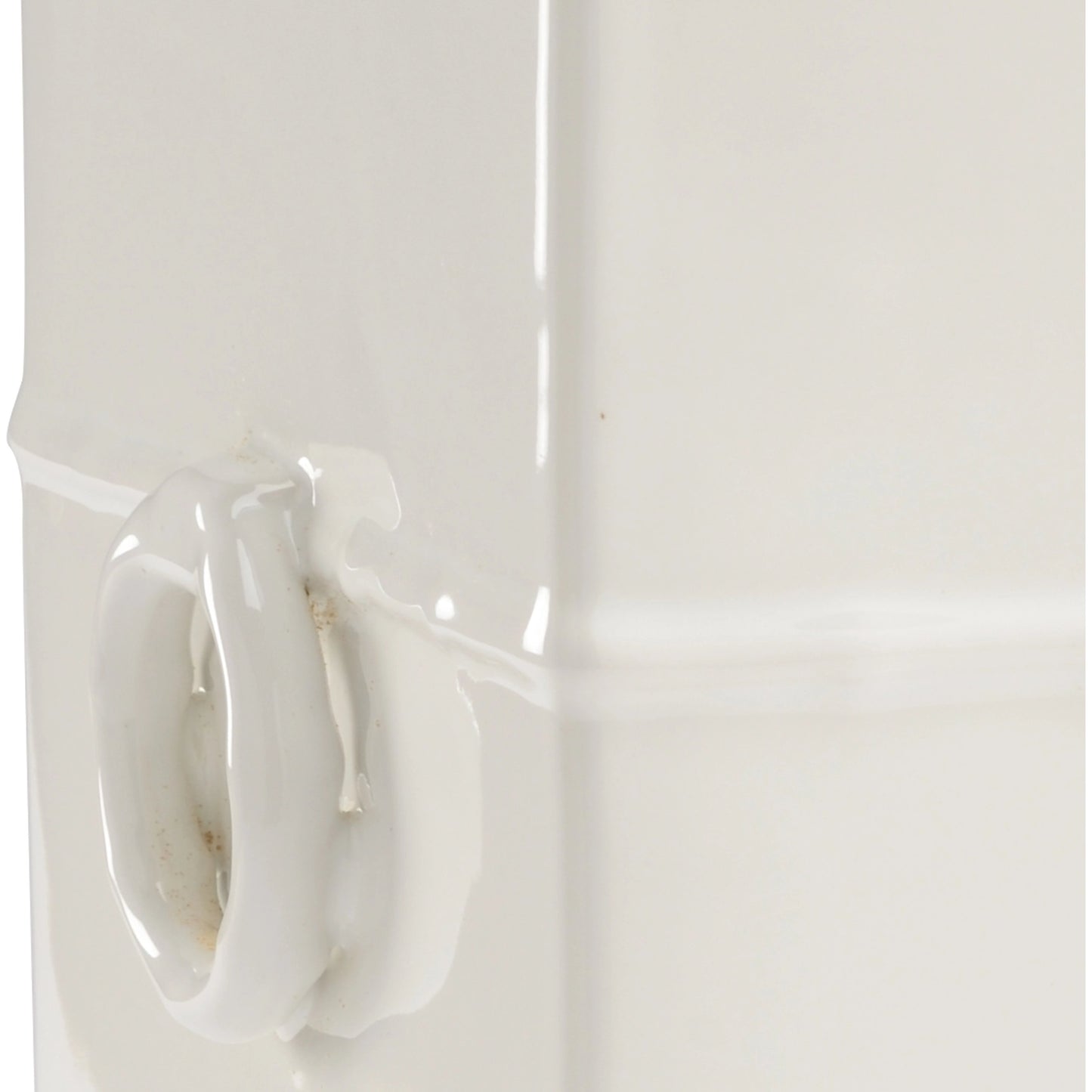002 SR-382865 | Closeup | Greek Key Vase by Chelsea House in off white glaze. Made from off white glaze in a eclectic & global style.