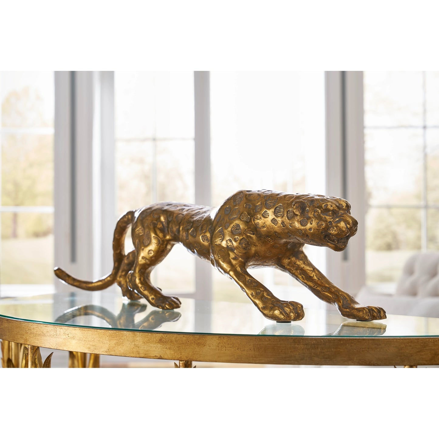 004 SR-383138 | Additional Silo | Leopard by Chelsea House in old gold. Made from old gold finish in a eclectic & global style.