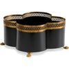 Black, Antique Gold
