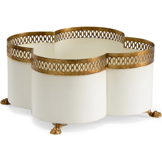 Tracery Cachepot by Chelsea House. Made from unique in a traditional style.