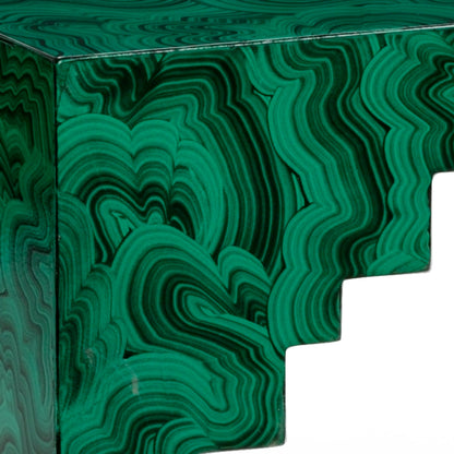Malachite Cut Corner Table by Chelsea House in malachite. Made from black malachite finish in a eclectic & global style.