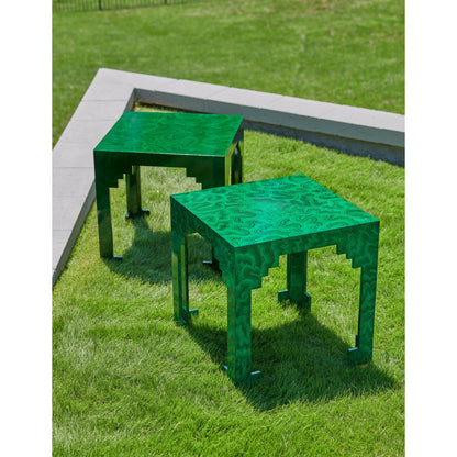 Malachite Cut Corner Table by Chelsea House in malachite. Made from black malachite finish in a eclectic & global style.