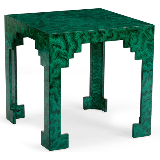 Malachite Cut Corner Table by Chelsea House in malachite. Made from black malachite finish in a eclectic & global style.
