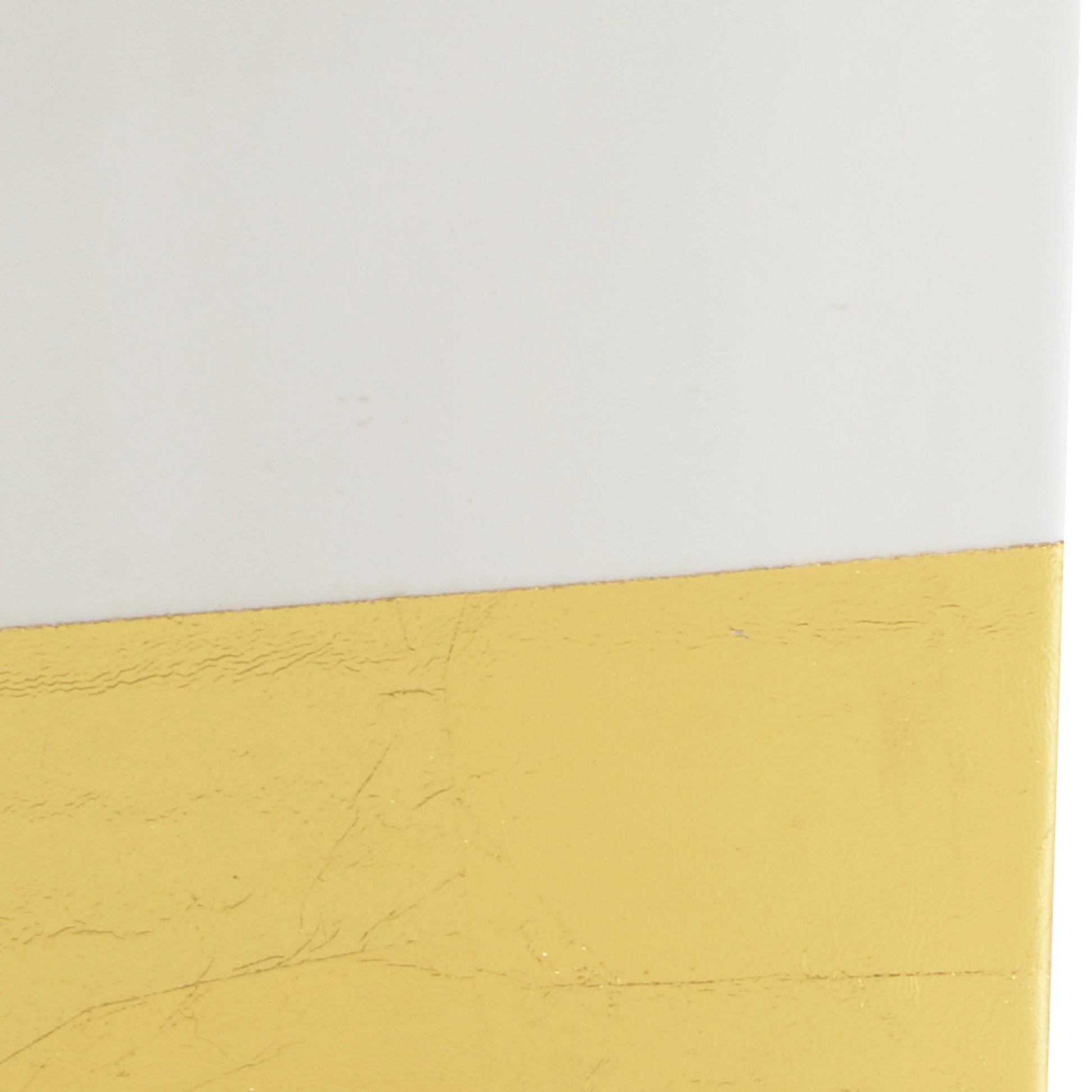 Rachel Vase by Chelsea House in white glaze, gold leaf. Made from white glaze finish in a eclectic & global style.