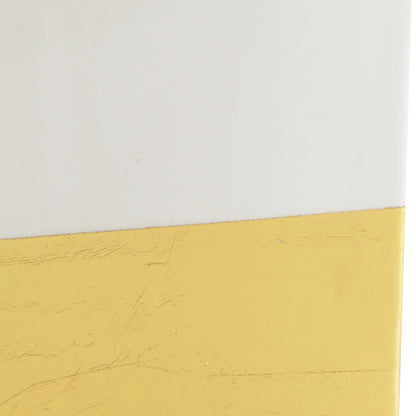Rachel Vase by Chelsea House in white glaze, gold leaf. Made from white glaze finish in a eclectic & global style.