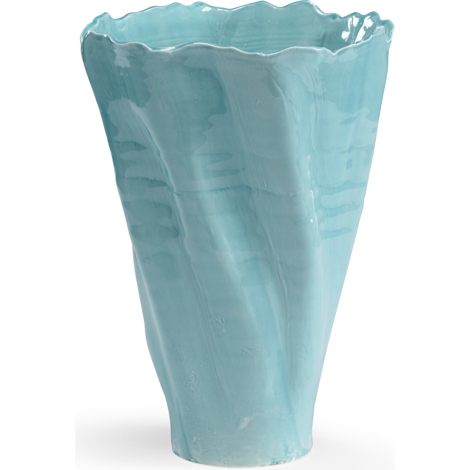 Willow Vase by Chelsea House in white glaze. Made from unique in a coastal style.