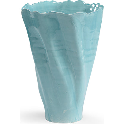 Willow Vase by Chelsea House in white glaze. Made from unique in a coastal style.