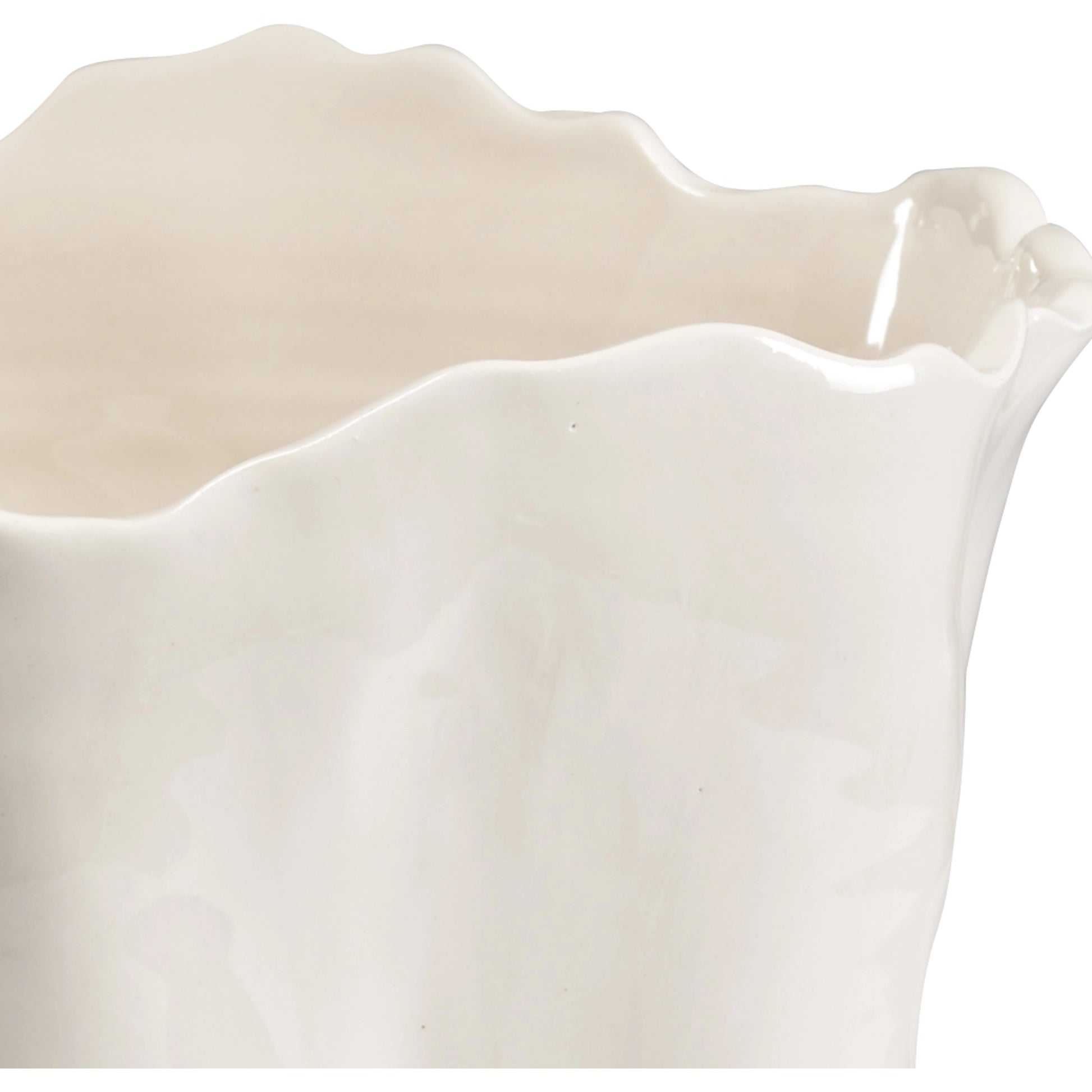 Willow Vase by Chelsea House in white glaze. Made from unique in a coastal style.