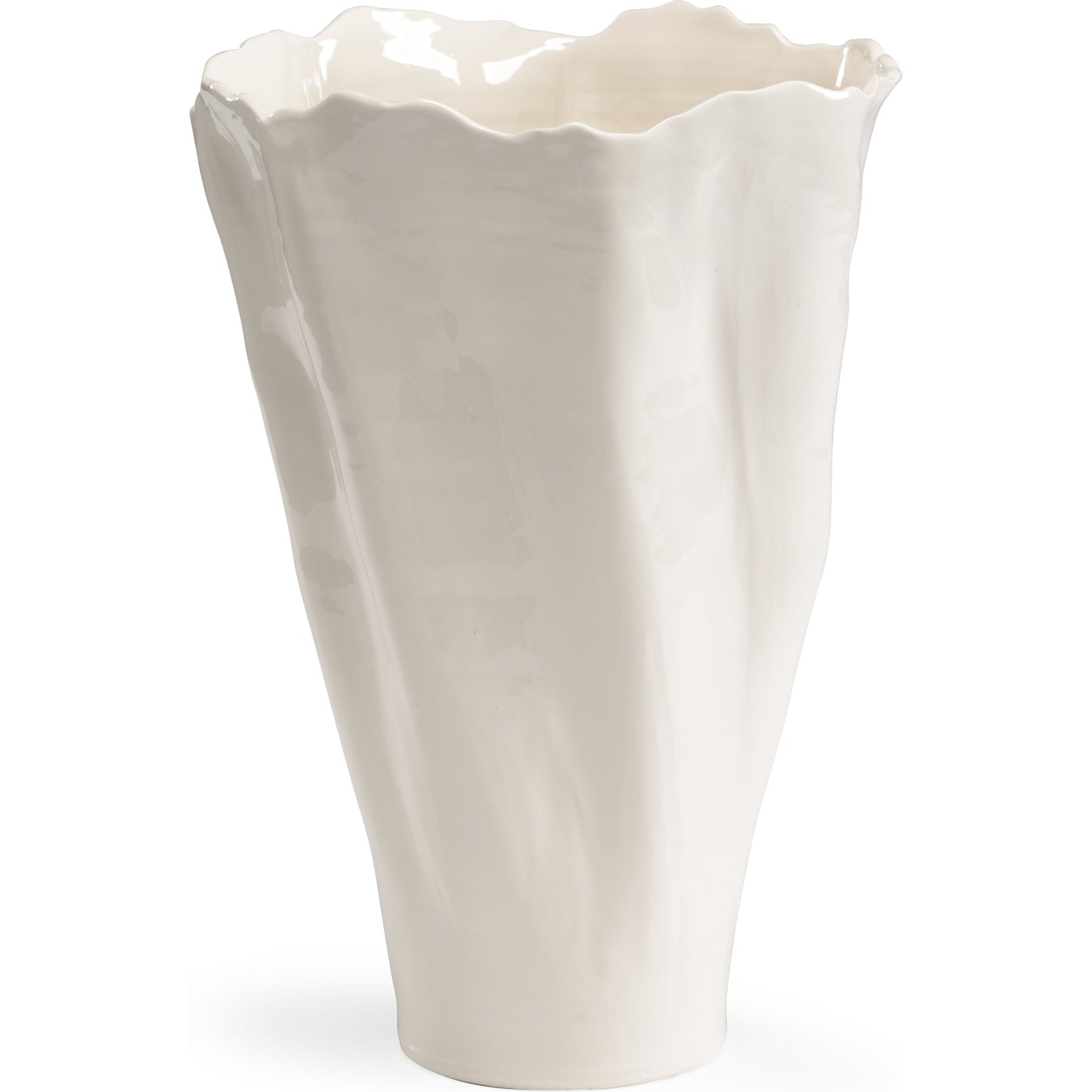 001 SR-384300 | Primary Silo | Willow Vase by Chelsea House in white glaze. Made from unique in a coastal style.