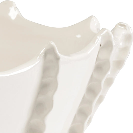 Bond Street Planter by Chelsea House in white. Made from unique in a coastal style.