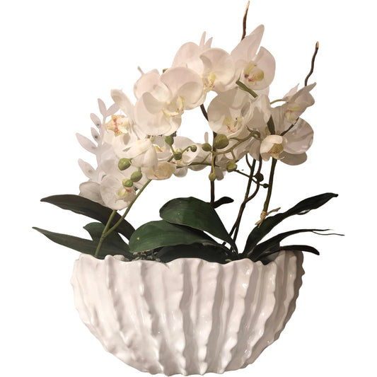 Bond Street Planter by Chelsea House in white. Made from unique in a coastal style.