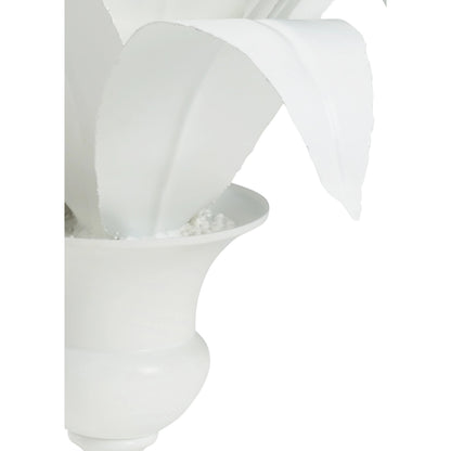 Lyon Tole Flower by Chelsea House in white. Made from tin in a transitional style.